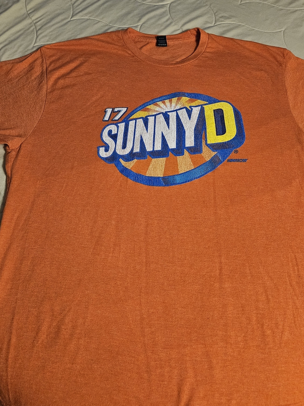 Sunny D Nascar #17 Ricky Stenhouse Promo Graphic Tee Orange Unisez Size XL